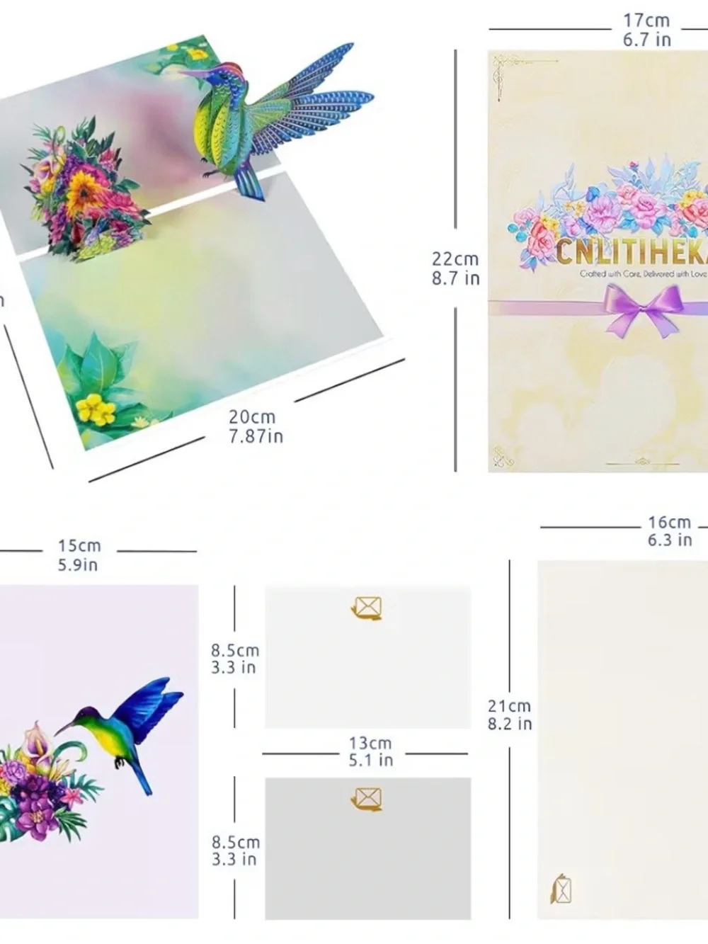 CNLTIHEKA 3D hummingbird card